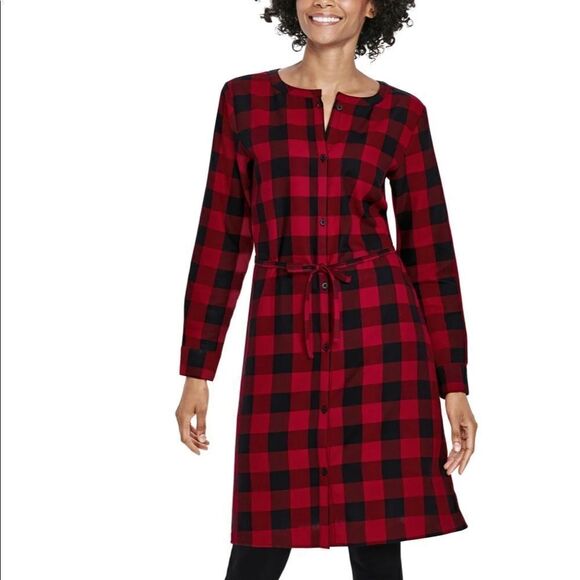 The Children’s Place Buffalo Plaid Family Shirt Dress - Picture 1 of 10
